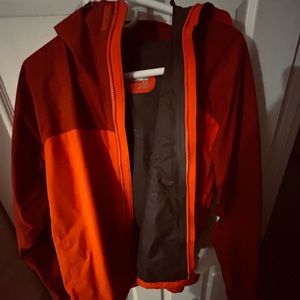 Red and Black Hooded Jacket